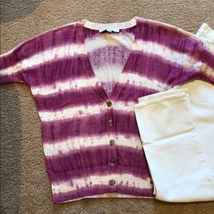 Ann Taylor Loft Tie Dye Cardigan